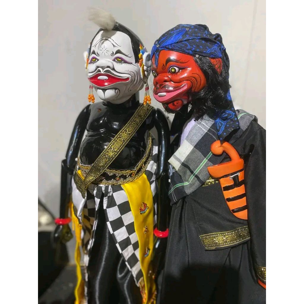 Wayang golek 2 PCS Ukuran standar pentas Cepot, Semar
