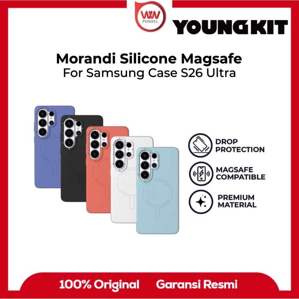 Youngkit Morandi Sillicone Case For Samsung S26 Ultra - Magsafe Casing