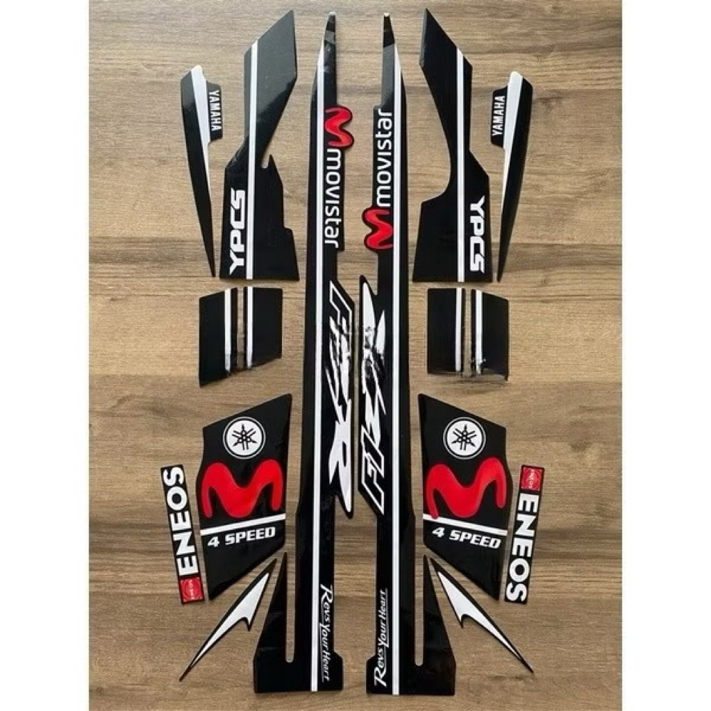 Striping Yamaha fizr fiz r f1 zr Movistar hitam list body standar