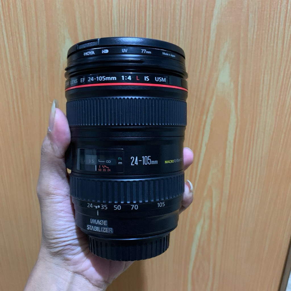 LENSA ZOOM CANON 24-105MM L SERIES L USM MULUS