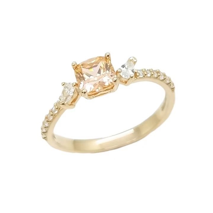 Cincin Rosegold Morganite Vol.2 Collection Salmon Series RI210842 SDW Gold 755 18K
