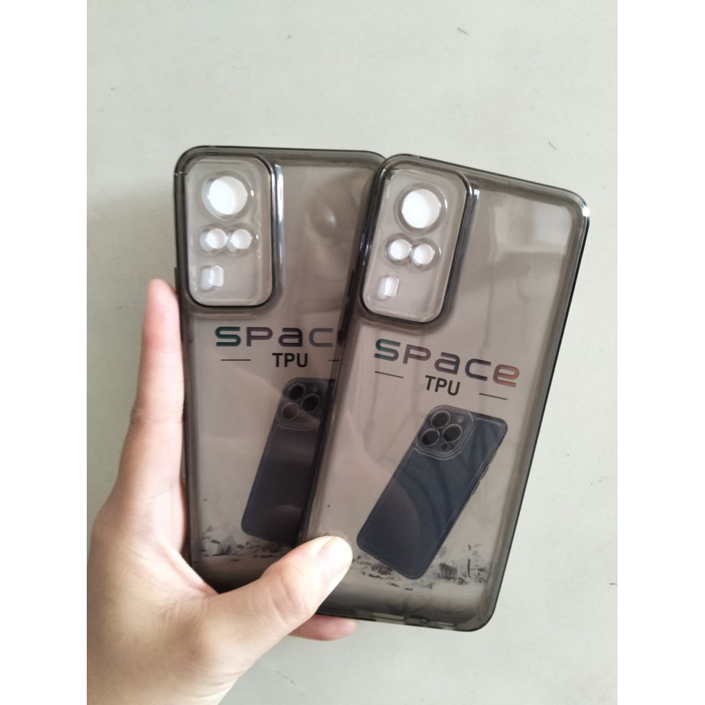 SOFT CASE CLEAR HITAM GELAP VIVO Y51 2020/Y51S/Y31 2021/Y53S 4G