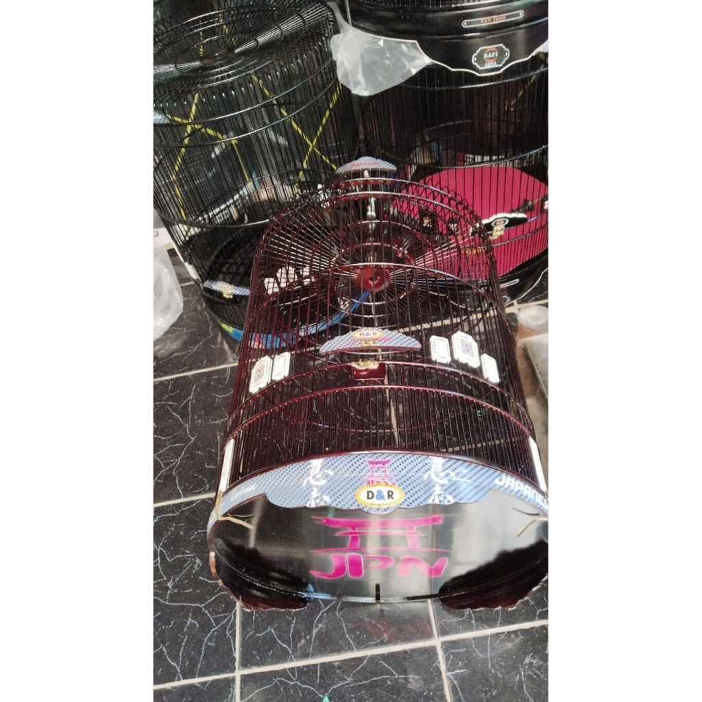 sangkar murai no.2 merk D&R tebok ceper decal airbrush JPN