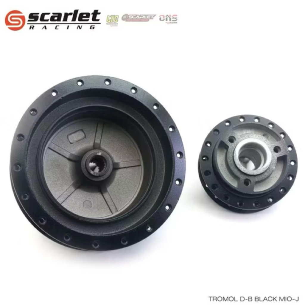 TROMOL DEPAN BELAKANG SCARLET RACING MIO J HITAM