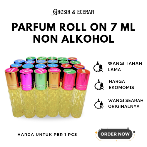PARFUM ROL ON 7ML NON ALKOHOL BEST SELLER HARGA PER PCS