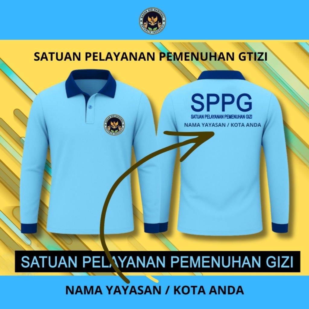 Wangki SPPG Seragam MBG Poloshirt SPPG