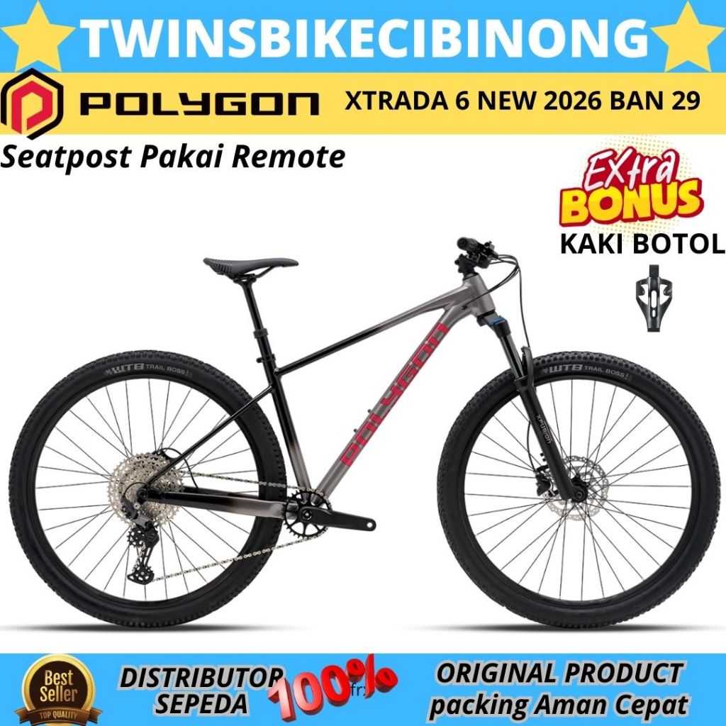 Sepeda Gunung 29inc POLYGON XTRADA 6 ALLOY HYDRAULIC GARANSI RESMI 12SPEED