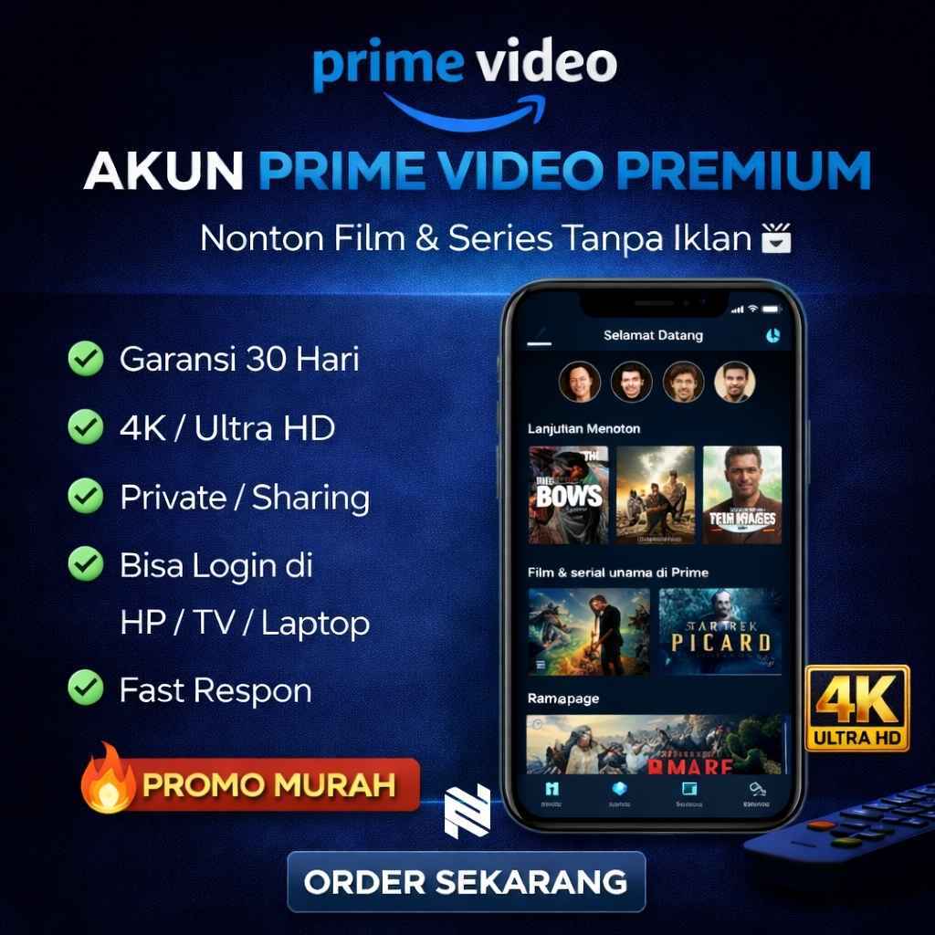 PRIME VIDIO AMAZON | AKUN PREMIUM MURAH | GARANSI FULL | FAST KIRIM | ORIGINAL | FULL AKSES