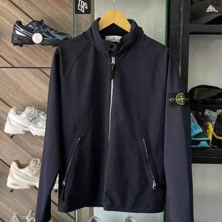 STONE ISLAND SOFT SHELL-R HOODED JACKET DARK NAVY