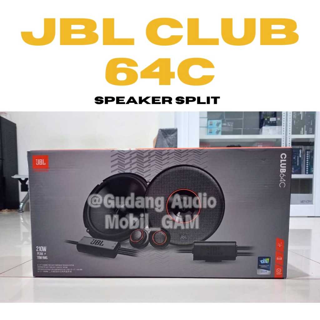 JBL Club 64C Speaker Split 2-way 6.5" Midbass+Tweeter+Xover