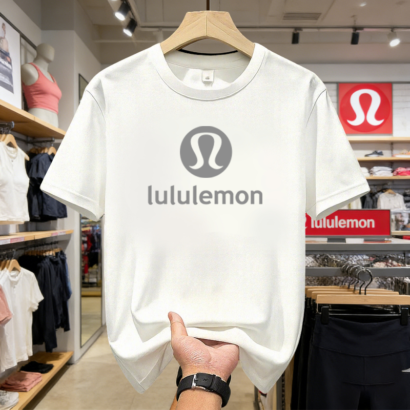 Kaos Sport Pria Wanita Lululemon Style – T-Shirt Gym Training Katun Nyaman