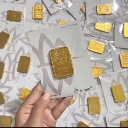 Coklat Emas Antum Mini Gold Isi 7 - Hadiah Unik Lebaran