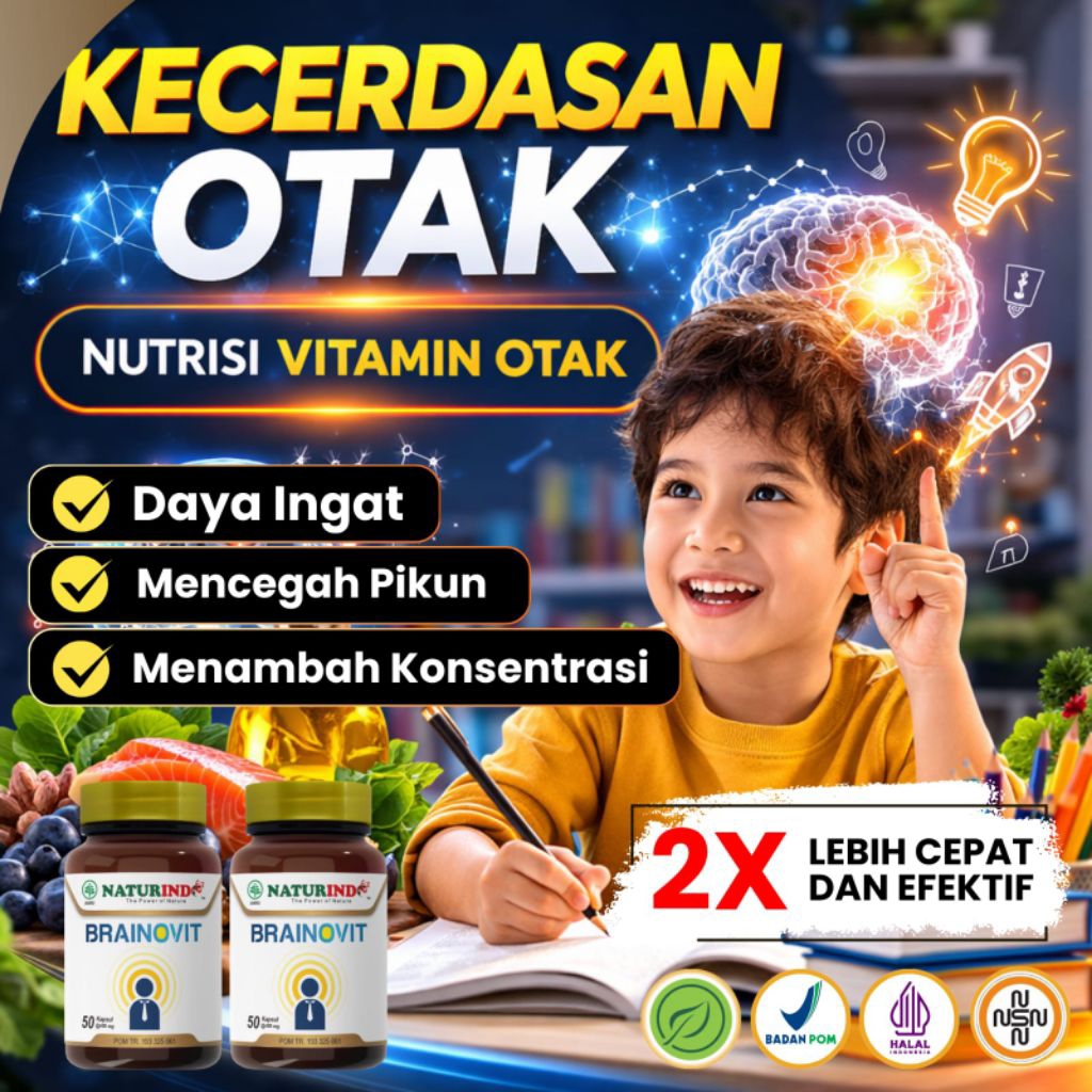 SMART BRAIN Vitamin Kecerdasan Otak Anak & Dewasa Daya Ingat