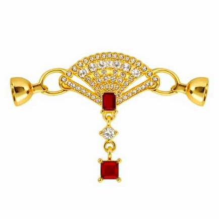 Kaitan Tembaga Lapis Emas 18K, Kaitan Kalung, Kaitan kalung Mutiara, Aksesoris Kalung Mutiara