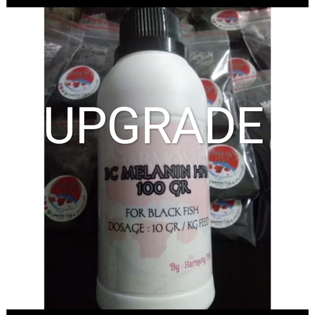 Upgrade BC MELANIN @100gr bubuk vitamin pigmen hitam ikan hias koi koki Channa dan lainnya ikan hias