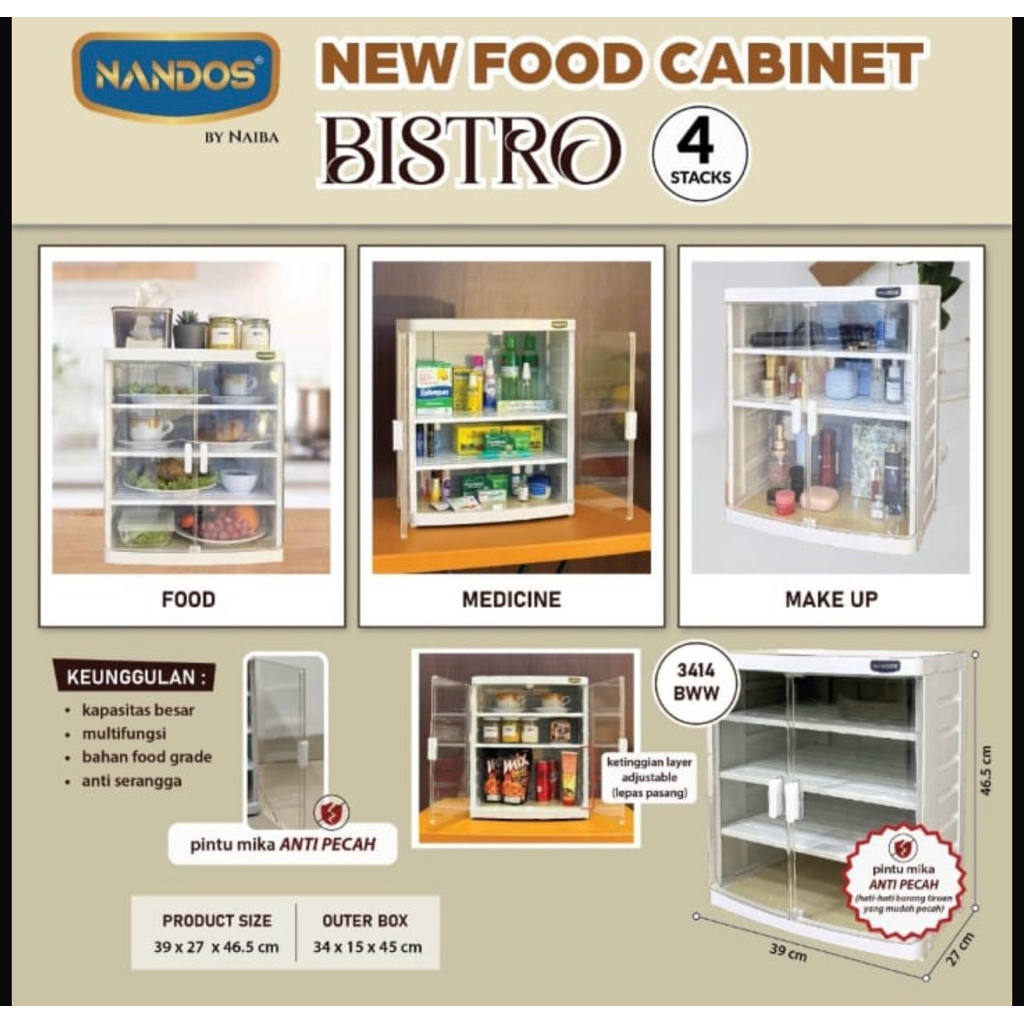 Rak Makanan obat dll Naiba Nandos