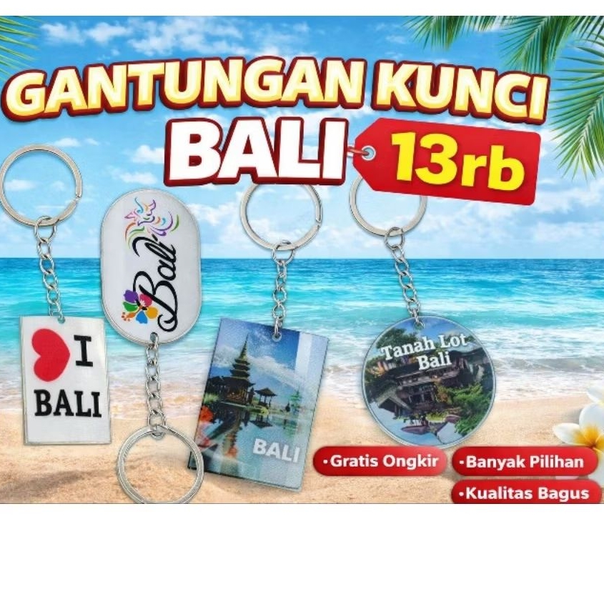 Gantungan Kunci Bali Souvenir | Keychain Bali Island | Oleh-Oleh Khas Bali Murah | Gantungan Kunci M