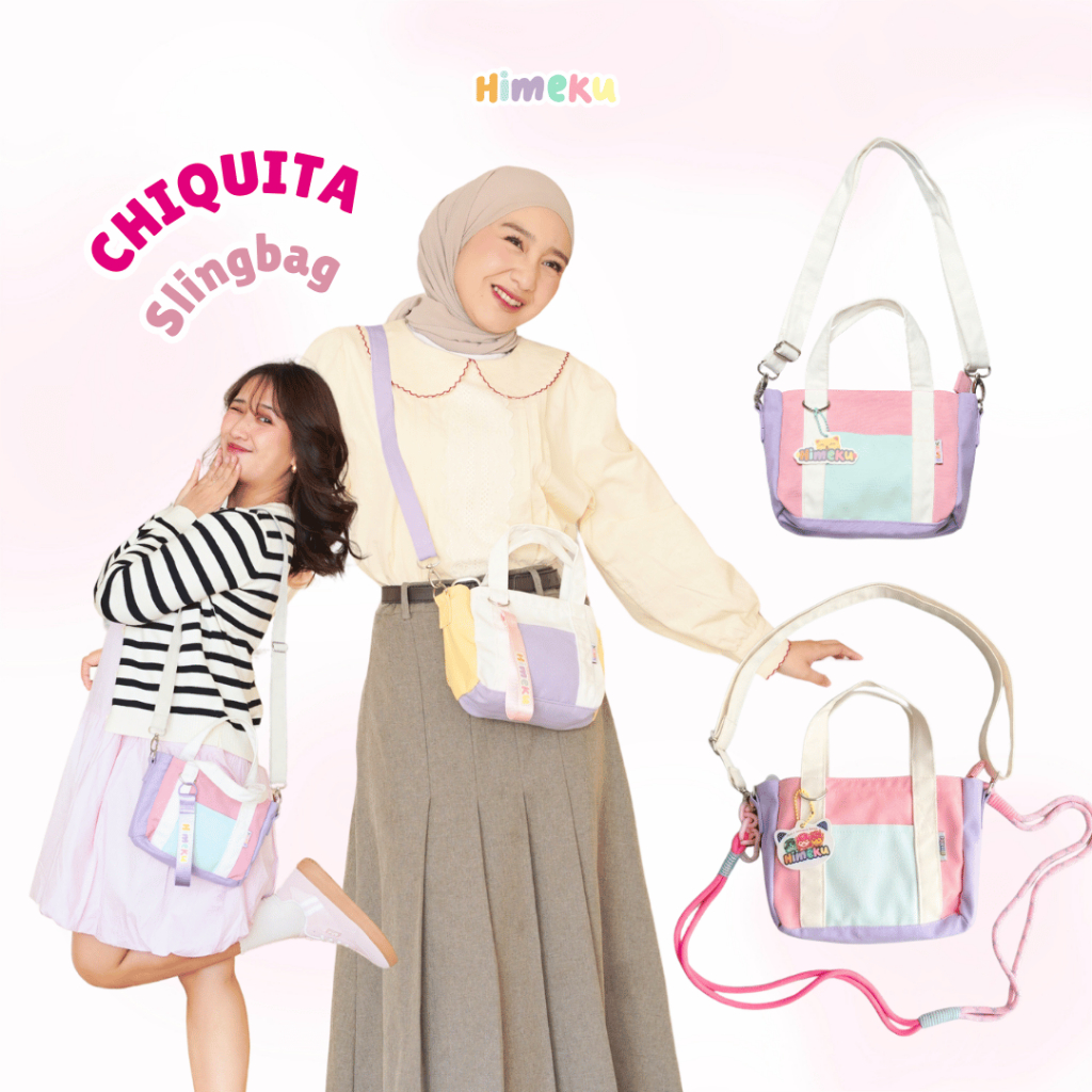 Himeku CHIQUITA Slingbag Tas Selempang Tas Jinjing Kanvas
