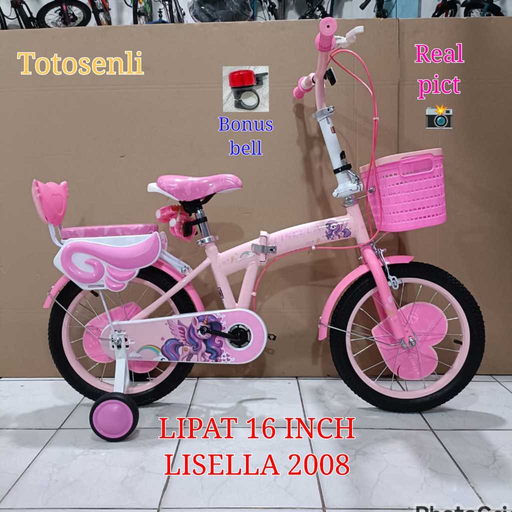 sepeda lipat 16 inch axxil // lipat 16 inch venus // lipat 16 inch kuromi 312