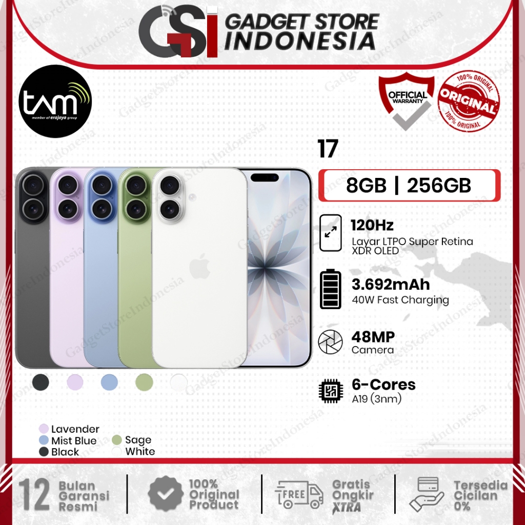 [TAM] Apple iPhone 17 256GB NEW GARANSI TAM
