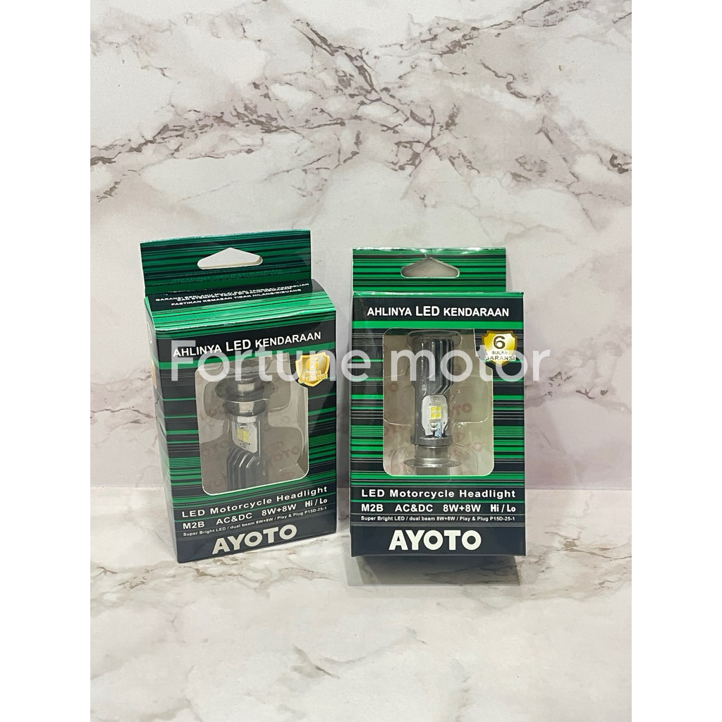AYOTO M2B BOHLAM LED UTAMA Hi-Lo ORIGINAL 1000% / LAMPU LED MOTOR / LAMPU AYOTO