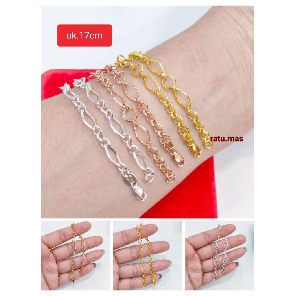 Gelang Tangan Dewasa Perak Asli 925