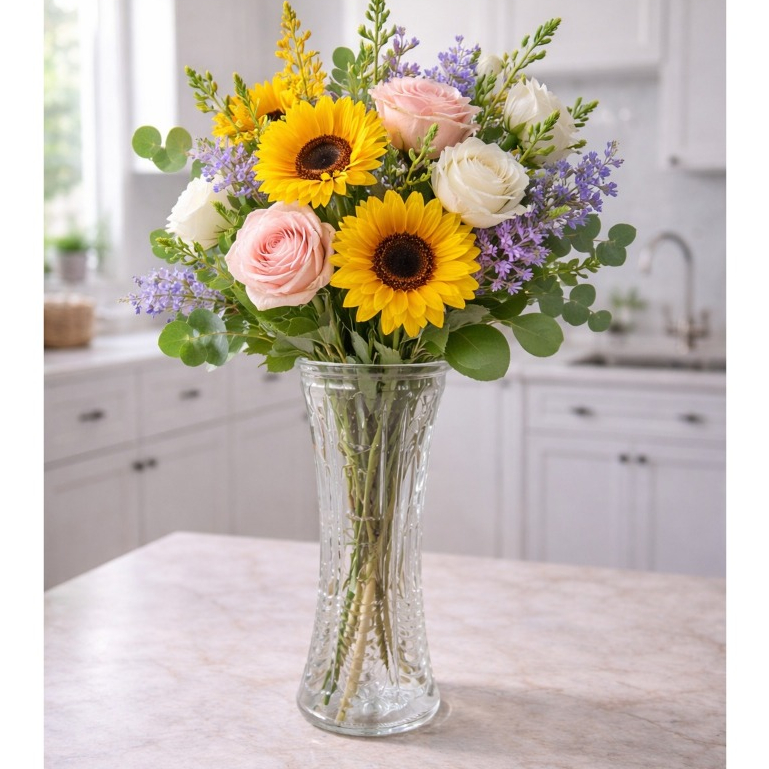 Vas Krystal Vas Kaca Kristal Bening Vas Kaca Bunga Kristal