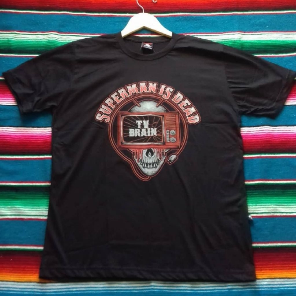 SUPERMAN IS DEAD OFFICIAL MERCHANDISE | TSHIRT TV BRAIN BLACK
