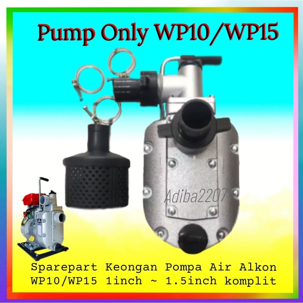 Body pompa air alkon mini 1 inch 1.5 inch pump only WP10 WP15 tasco TP40 keongan rumah kipas impelle