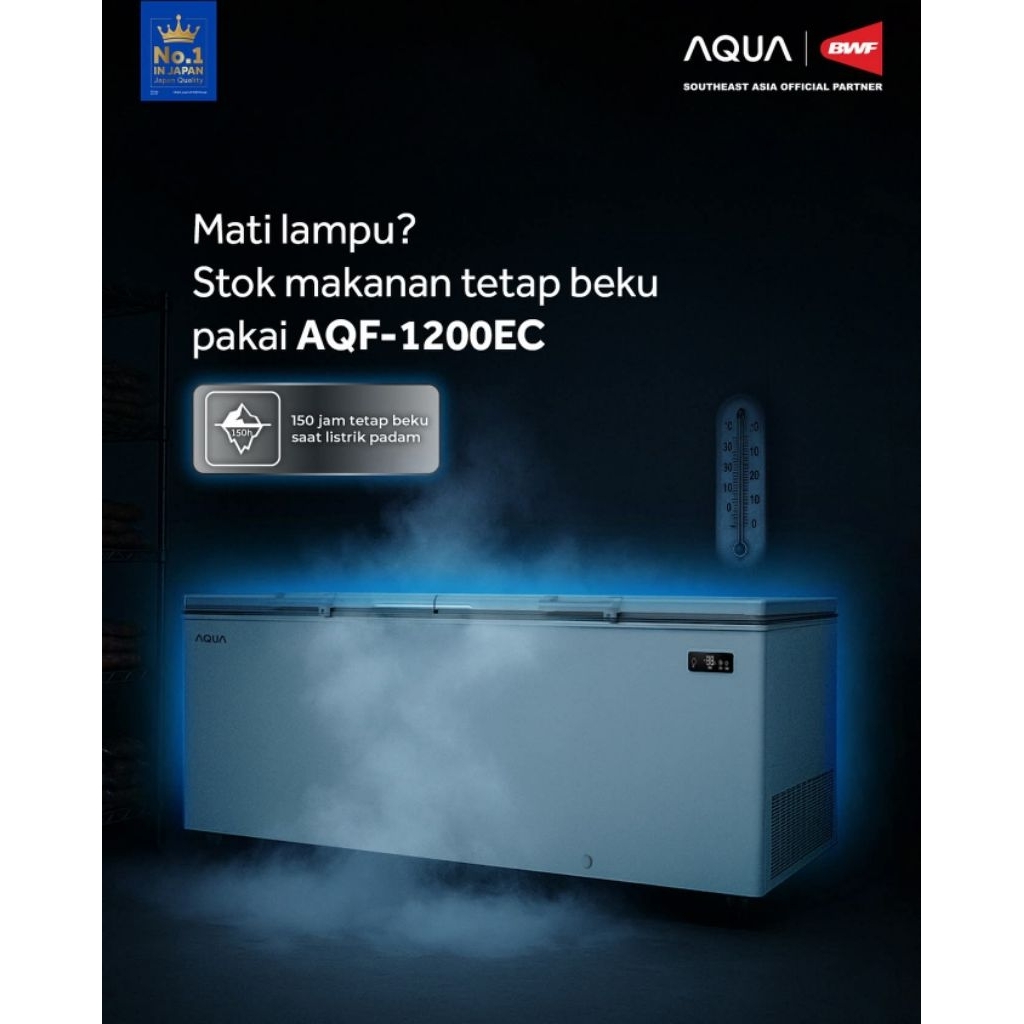 Chest freezer Box AQUA 1200 liter AQF 1200EC Garansi Resmi