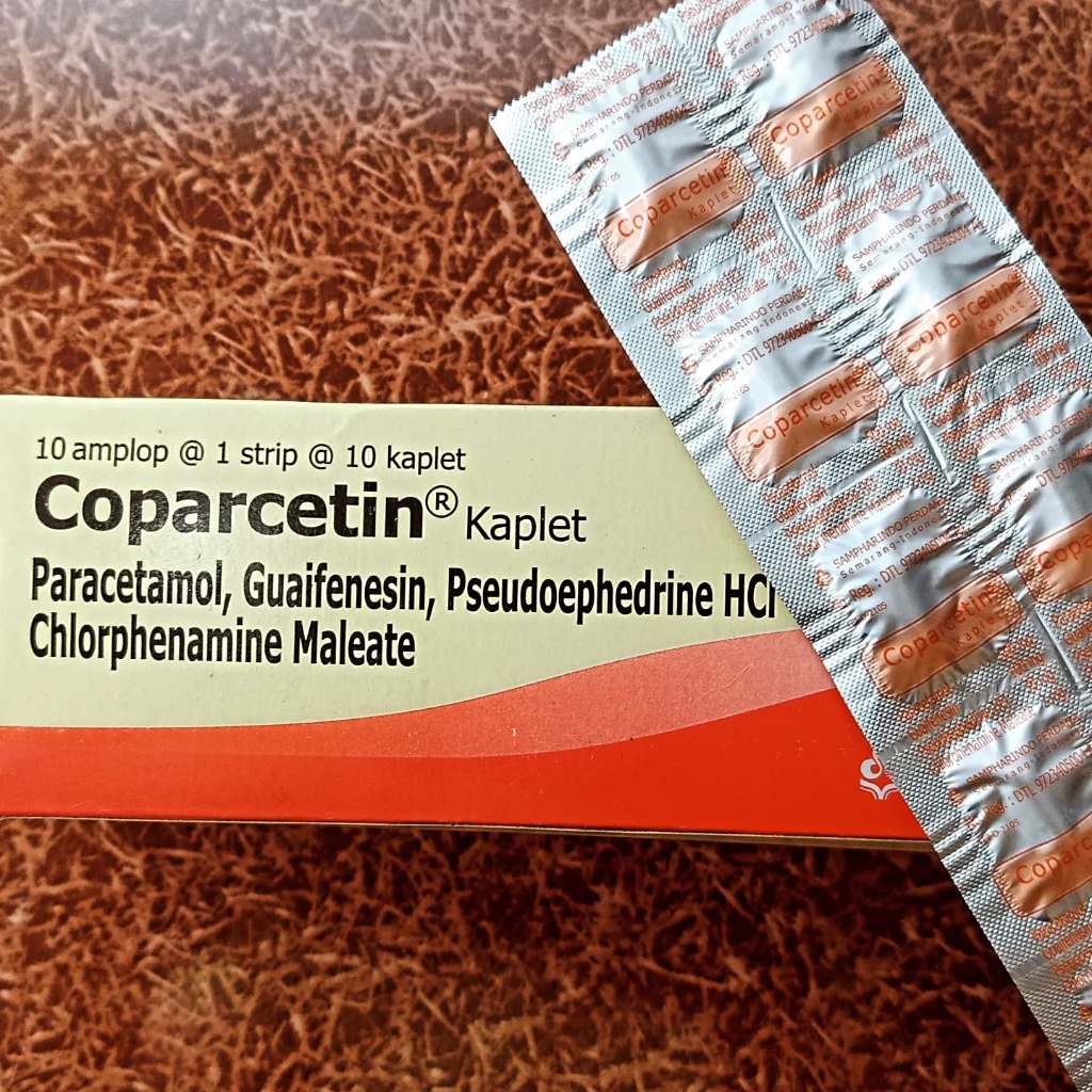 Coparcetin Kaplet 1 Strip 10 tab Untuk Demam Flu Dan Batuk Berdahak