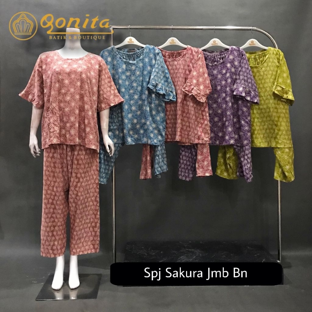 stelan celana qonita//batik Qonita//stelan jumbo qonita//batik pekalongan ori
