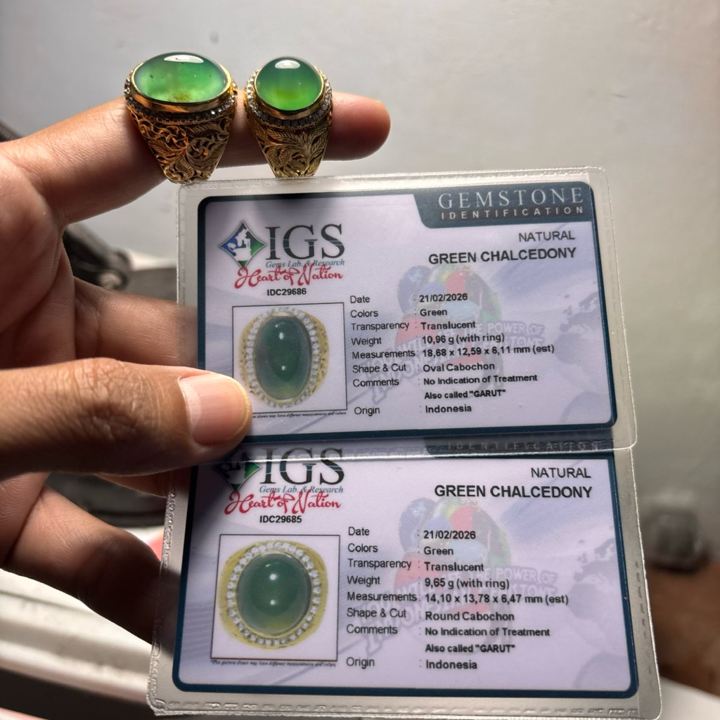 2 pcs Batu Hijau Garut Cikolak Natural Harga untuk 2pcs