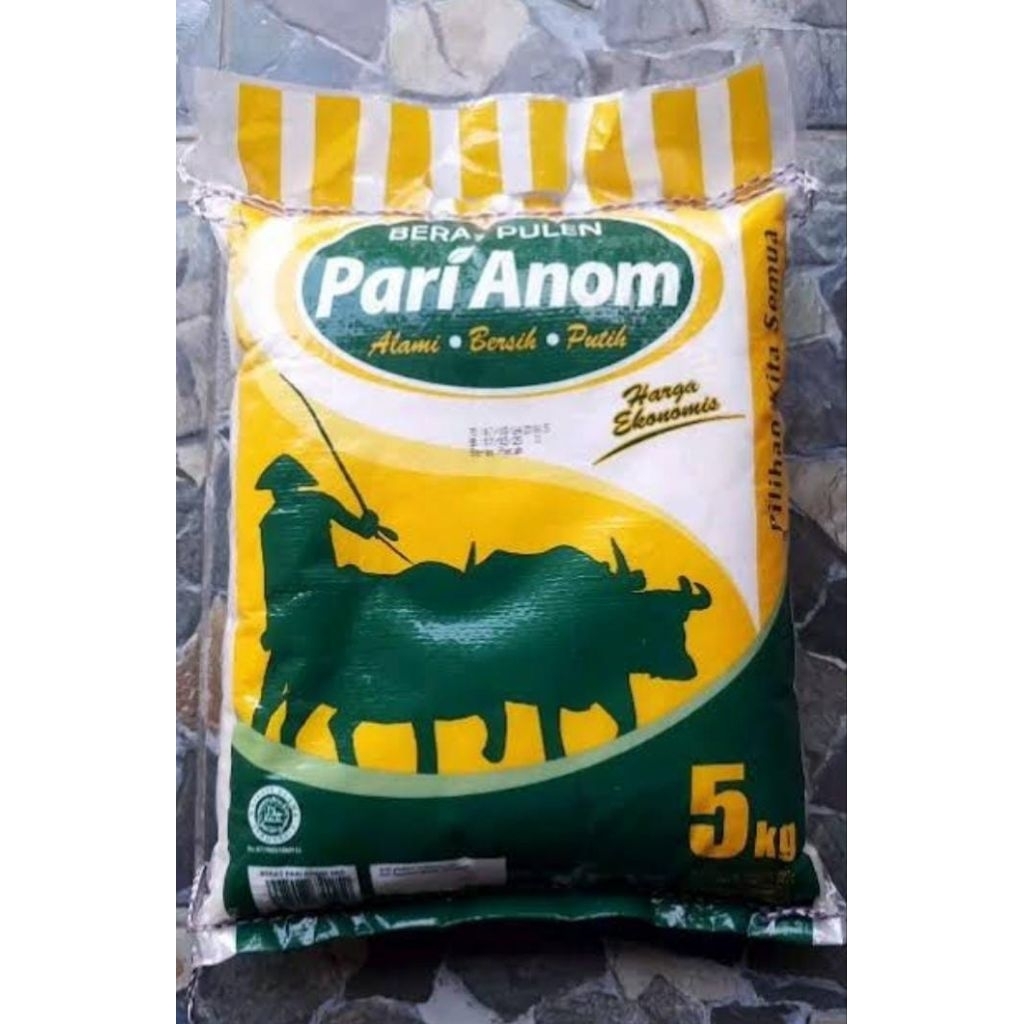 Beras PARIANOM 5kg X 5 PCS Beras Pulen Premium - Tekstur Lembut, Rasa Gurih, Cocok untuk Segala Kebu