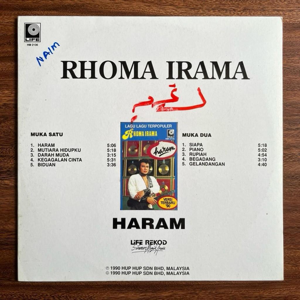 Vinyl Rhoma Irama ‎– Lagu Lagu Terpopuler, Haram
