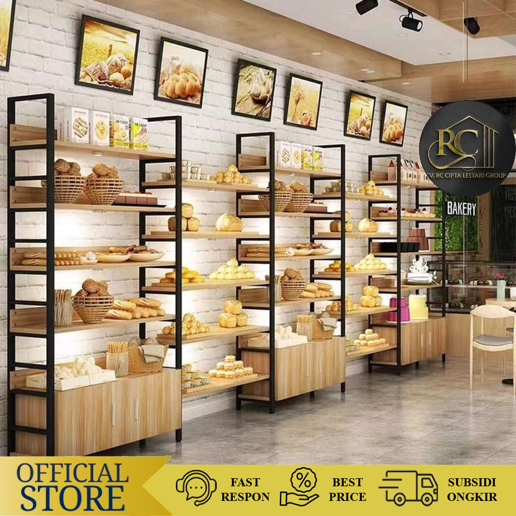 Rak Roti Rak Aneka Macam Makanan Rak Display Industrial