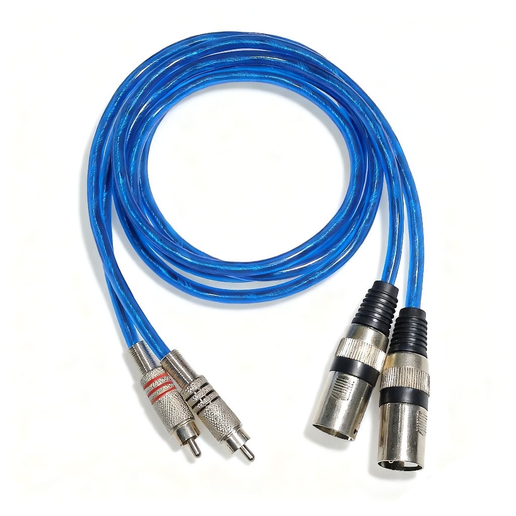 Kabel Mic Jek Rca To Jek XLR Canon Male Panjang 1 Meter Per Set(Sepasang)