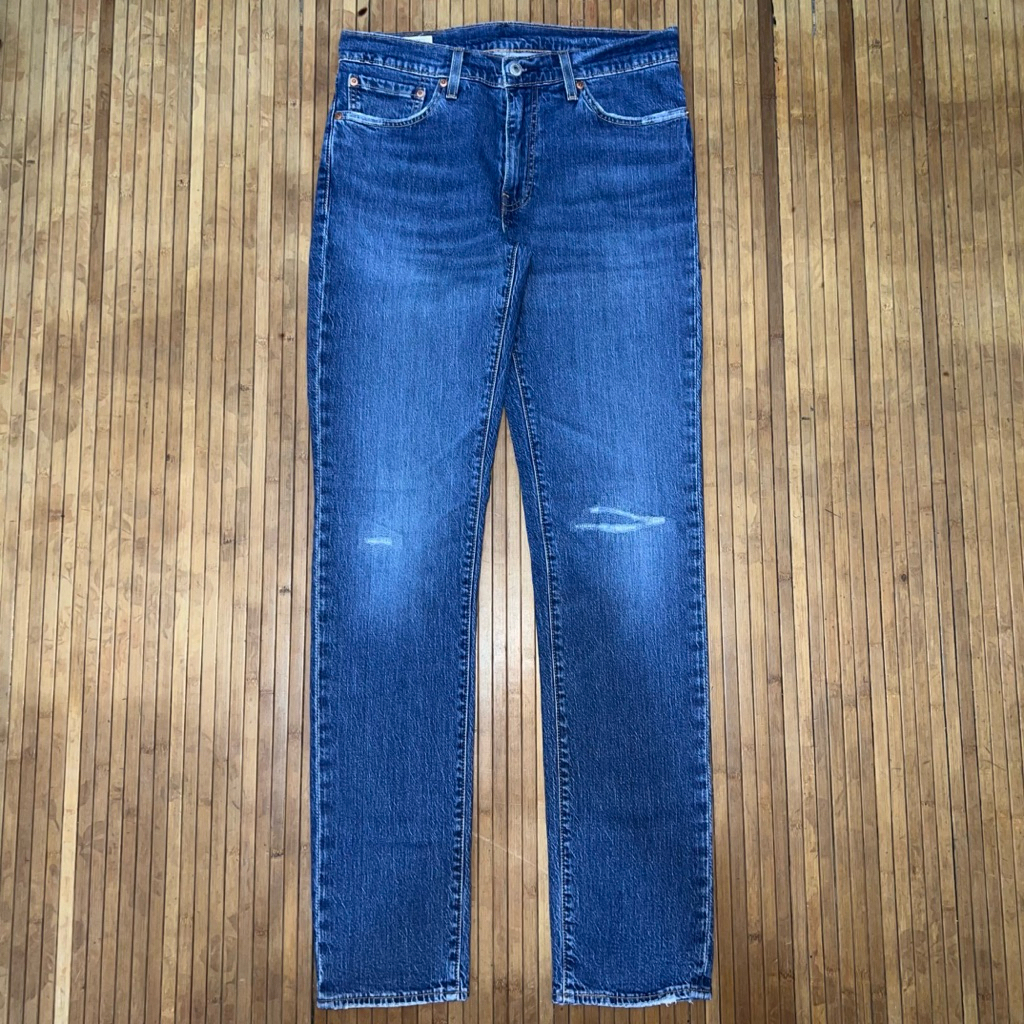 LEVIS 511 RIPPED DISTRESSED SLIM FIT DENIM JEANS