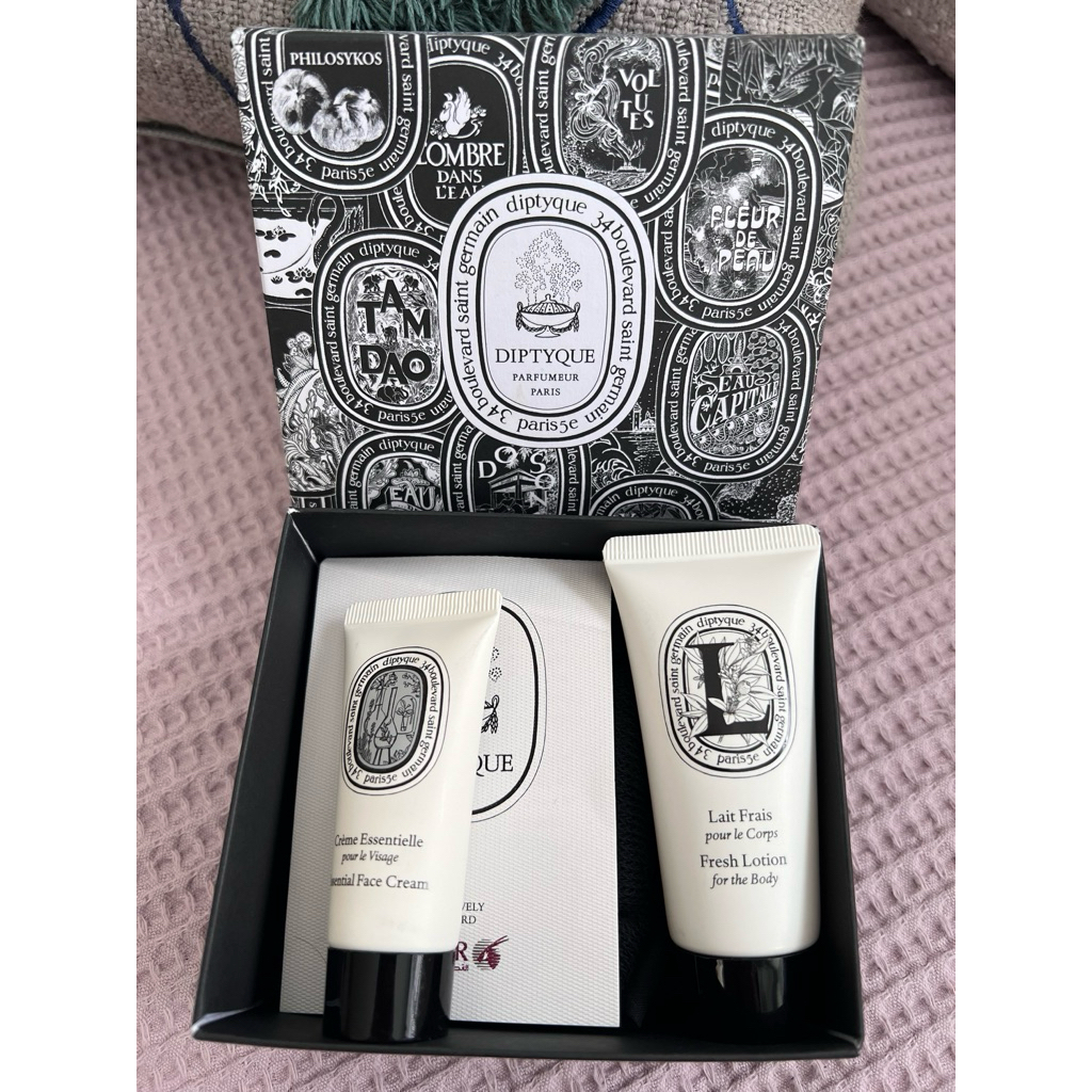 Diptyque x qatar travel face cream & body lotion