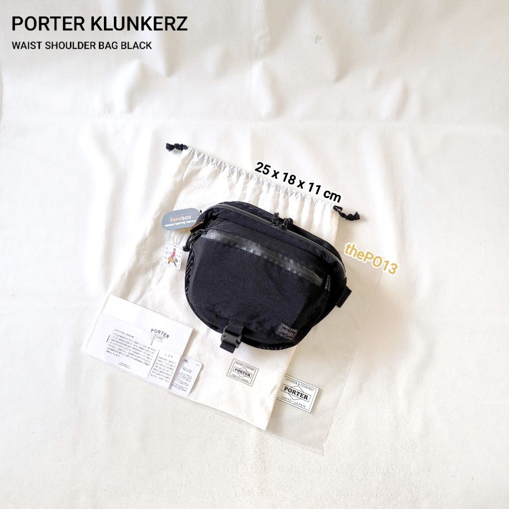 PORTER  KLUNKERZ WAIST SHOULDER BAG BLACK AUTHENTIC 100% BNWT