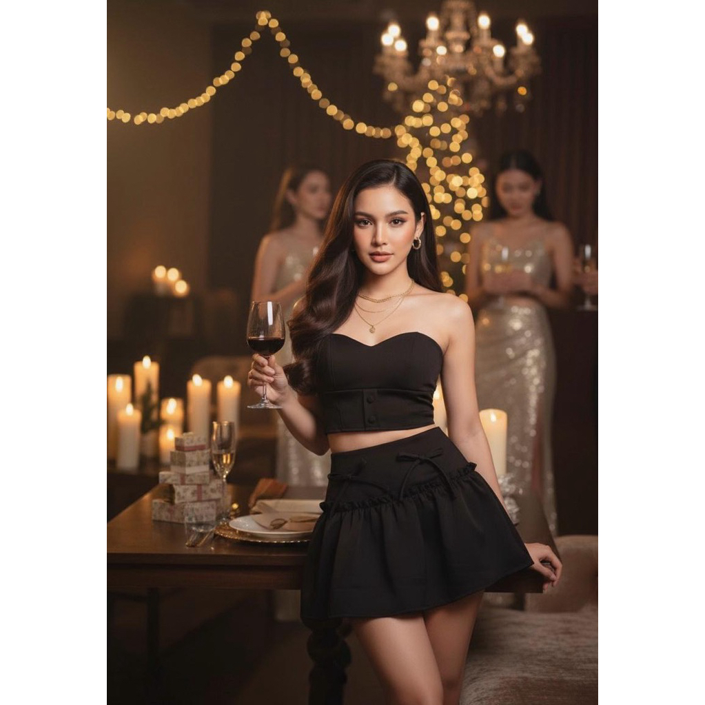 STELAN  KEMBEN ROK MINI / STELAN CASUAL ROK MINI KANCING