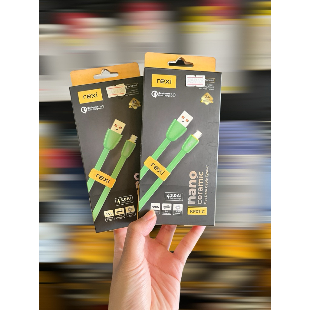 6304- Acc Rexi KF01-C Flat Data Cable USB to type-C 3A