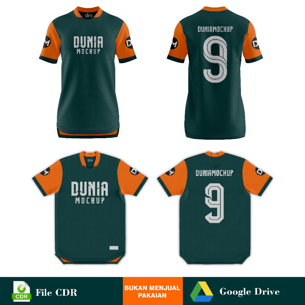 Mockup Jersey V-Neck Flat -CDR