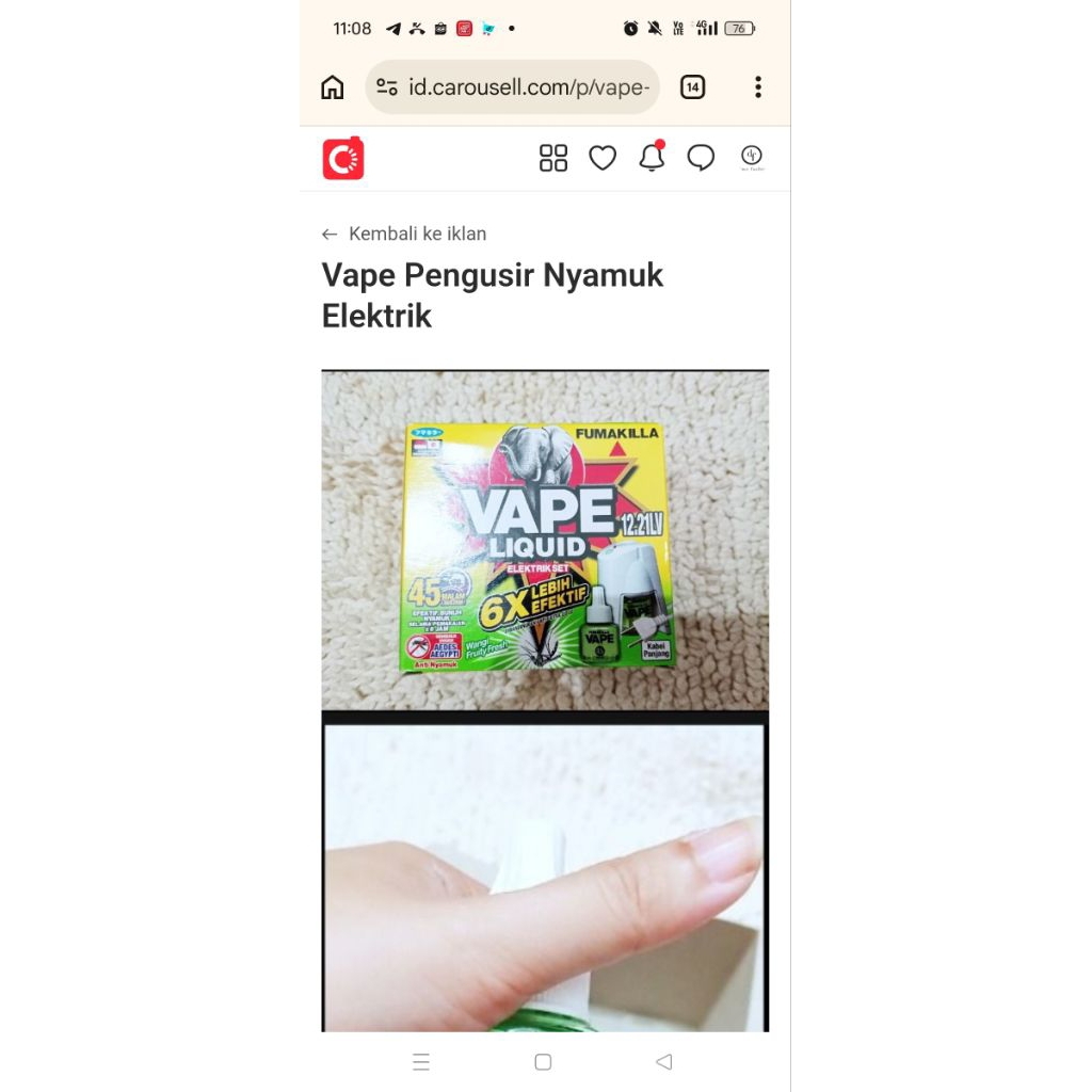 vape pengusir nyamuk elektrik