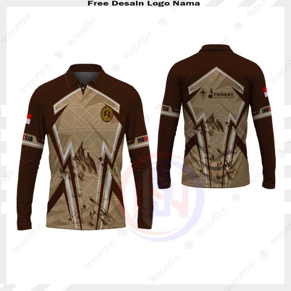 Baju Pramuka - Kaos Jersey Pramuka Free Custom - Kaos Polo Seragam Pramuka Fullprint