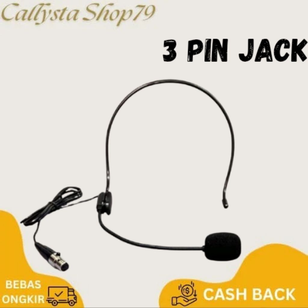 Headset Mic Wireless Bando 3 Pin