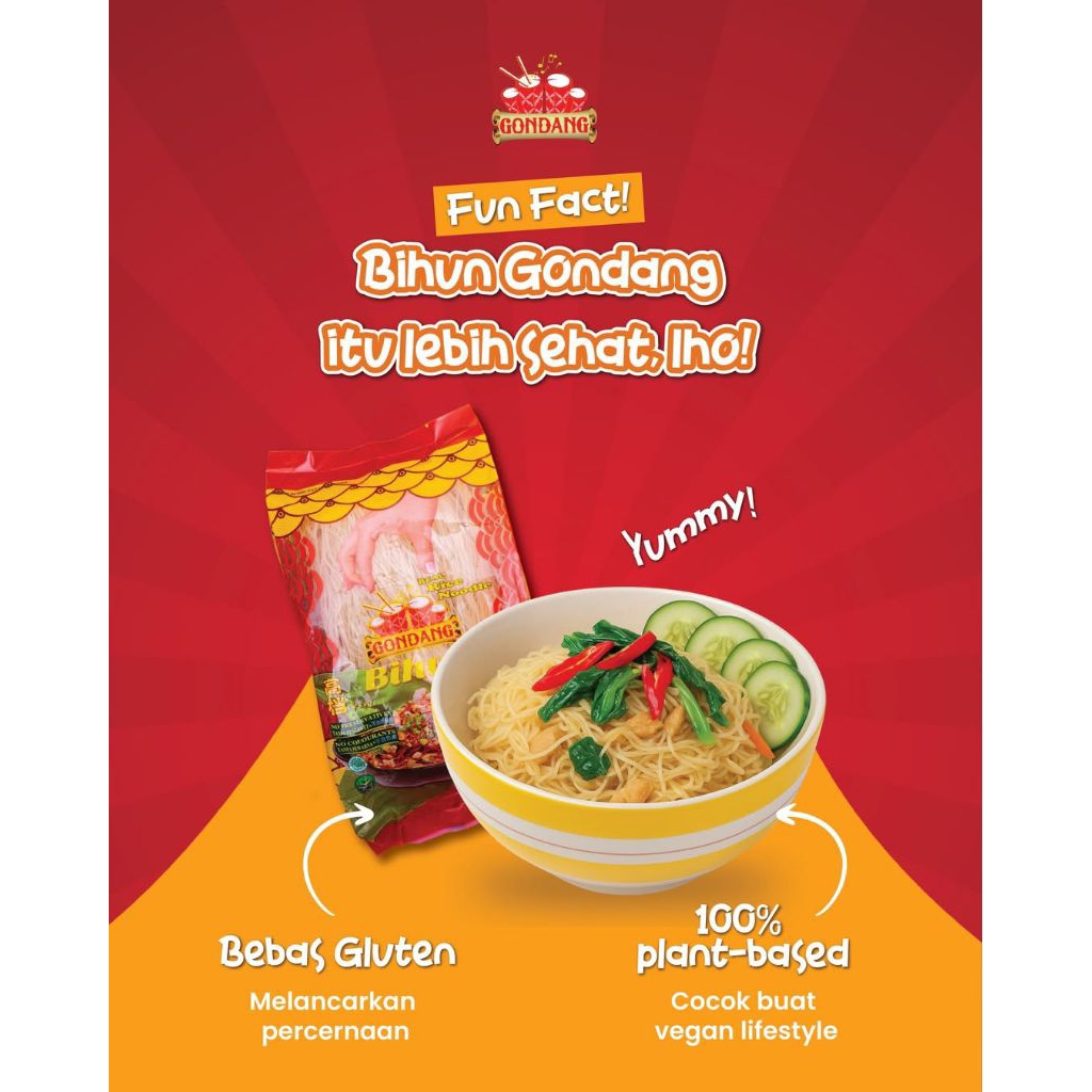 Bihun Gondang Beras Putih Bebas Gluten