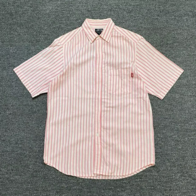 kemeja stripe stussy original