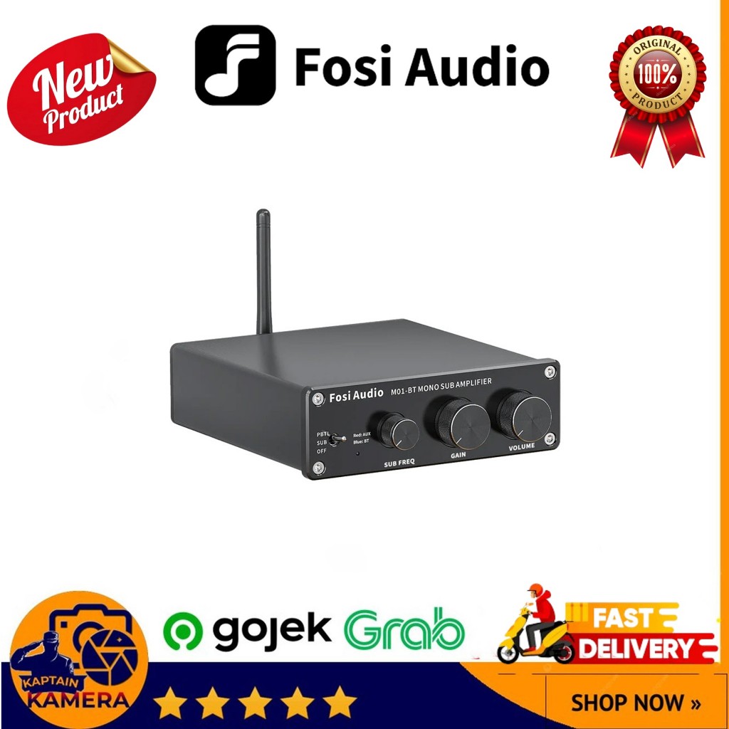 Fosi Audio M01-BT Subwoofer Amplifier Mono Channel 300W TDA7498E