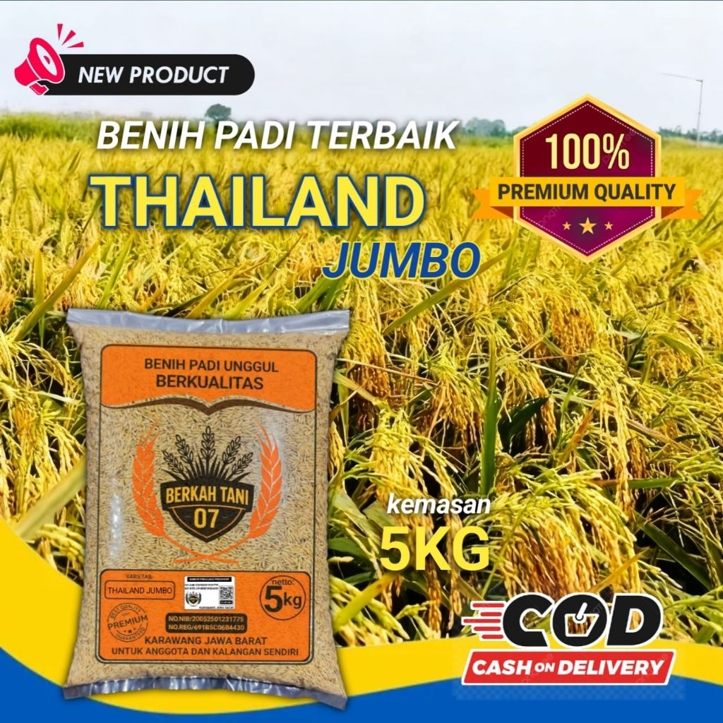 benih padi terbaik Thailand jumbo original 5kg
